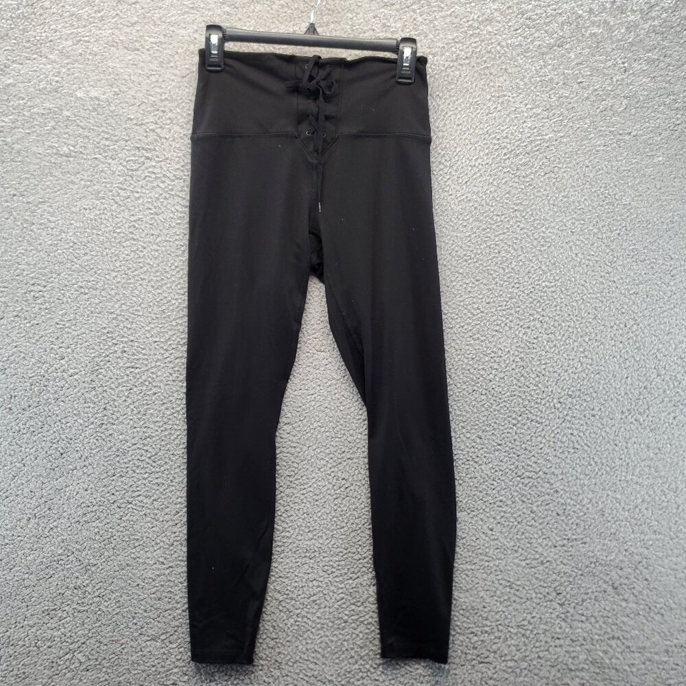 Victorias Secret PINK Black Ultimate High Rise Leggings Lace Up Women’s M